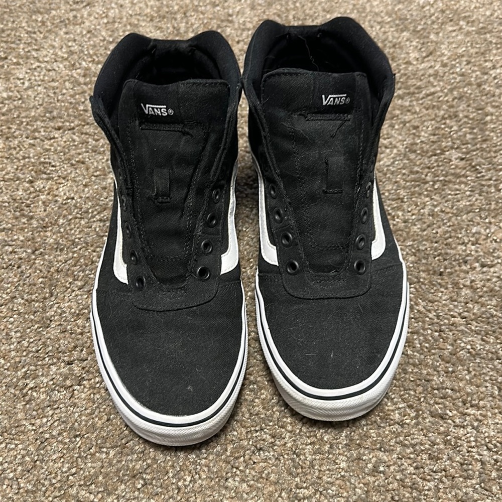 Black high top van sneakers